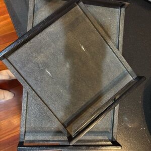 R&Y Augousti Black and Gray Decorative Trays